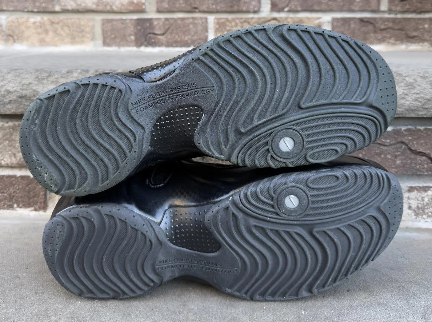 Nike Air Flightposite 2014 Black / Metallic Silver (Size 11